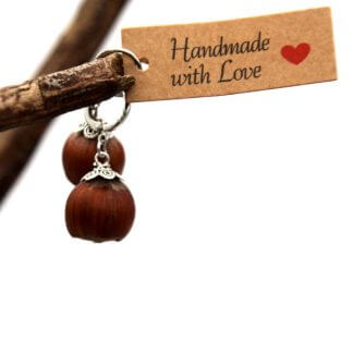 foto von haselnuss ohrringen kurz